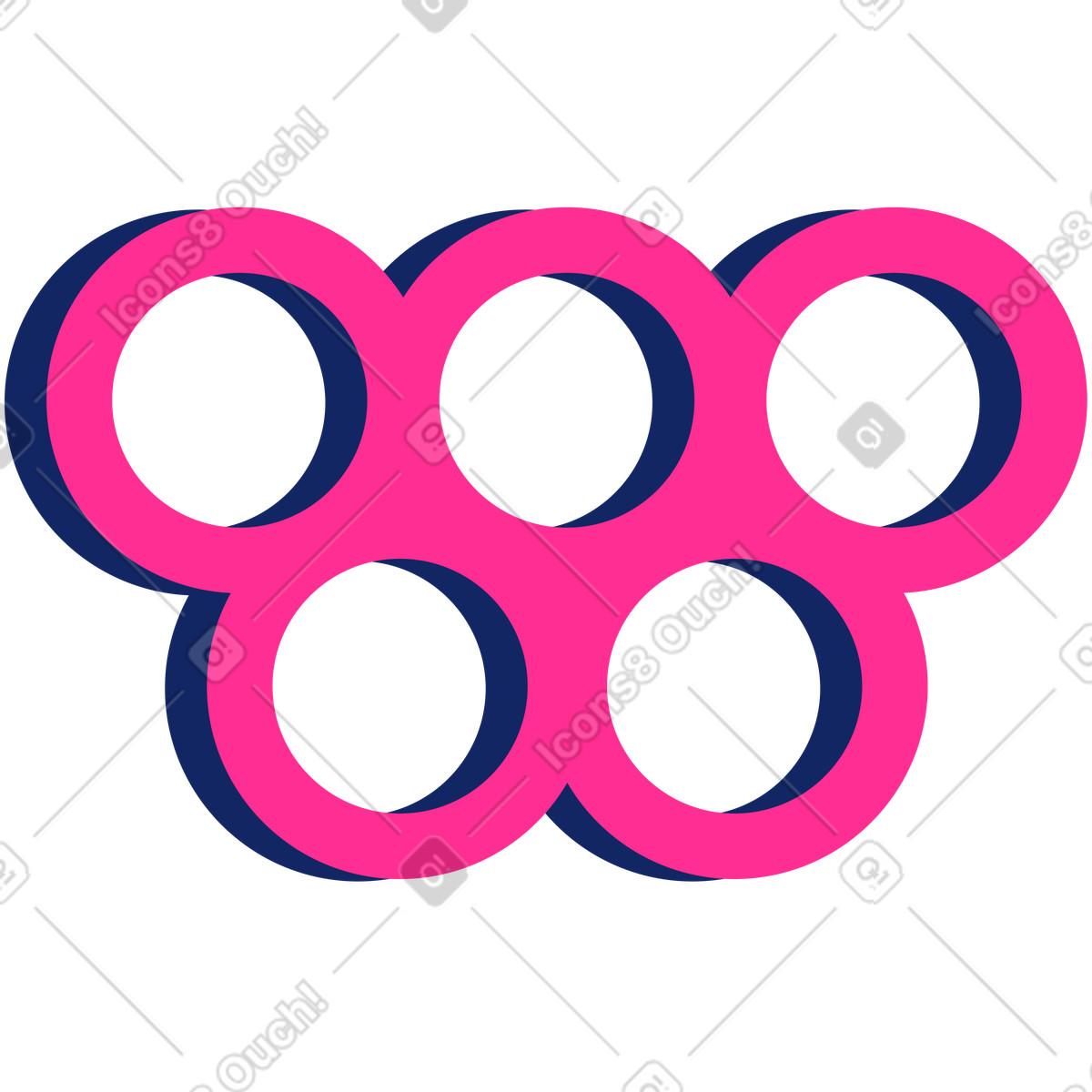 Olympische ringe-Illustration im Cyborg-Stil als Download in PNG, SVG