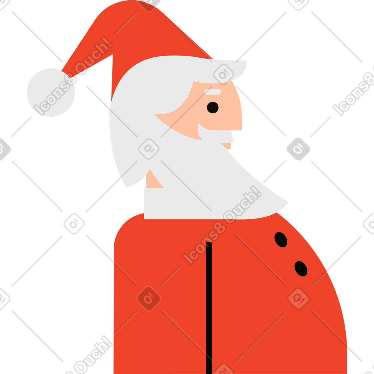 Babbo natale illustrazione in stile Polar scarica in PNG, SVG