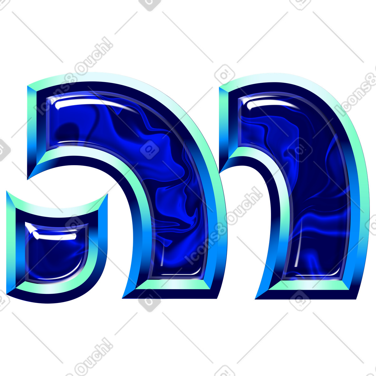 Ilustración Letra m en estilo Type a descargar en PNG y SVG