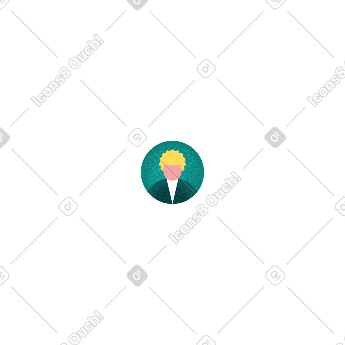 Grünes benutzersymbol-Illustration im Willowy-Stil als Download in PNG, SVG