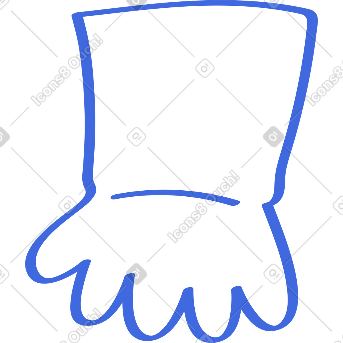 Ballpoint Pen スタイルの Handwear glove silhouette for cleaning safety のイラストをPNG、SVG形式でダウンロード