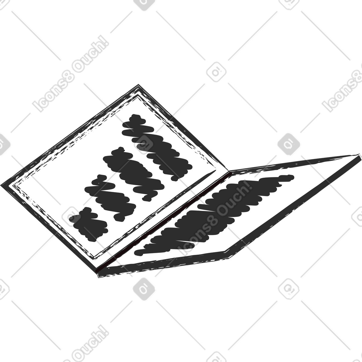 Ilustração de Computador portátil em no estilo Graphite para baixar em PNG, SVG