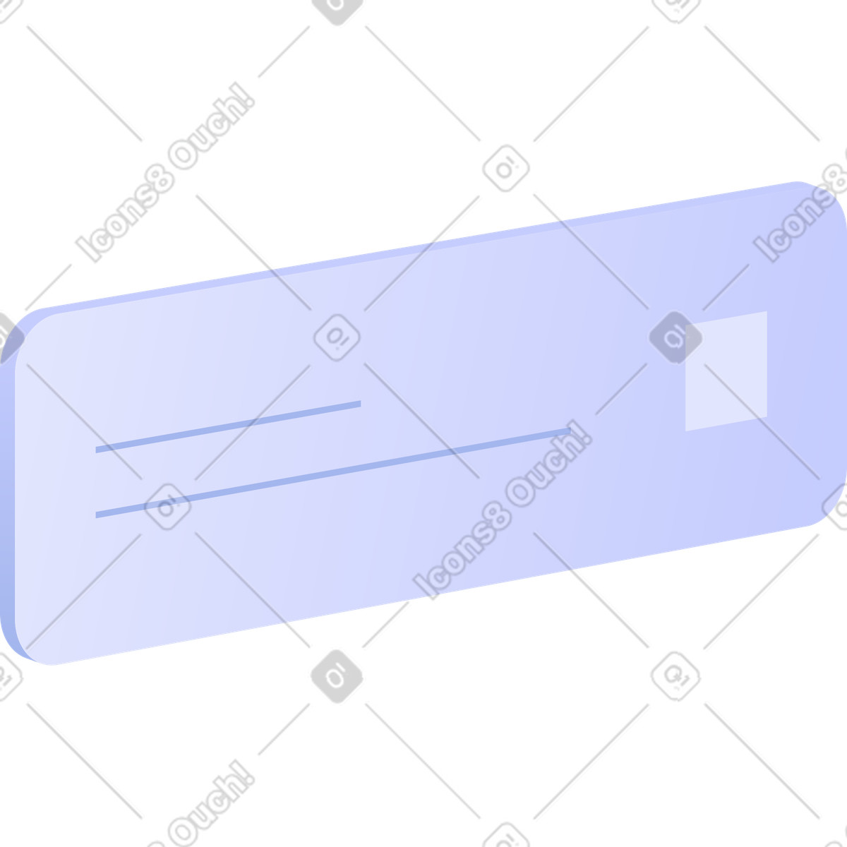 Illustration Tâche avec une case vide pour cocher dans le style Quantum à télécharger aux formats PNG, SVG