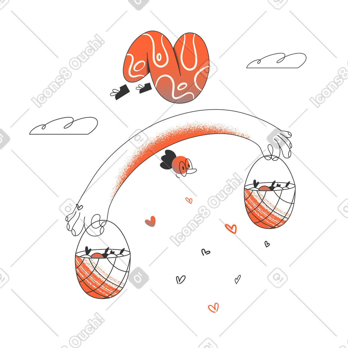 Delivery service illustration in PNG, SVG