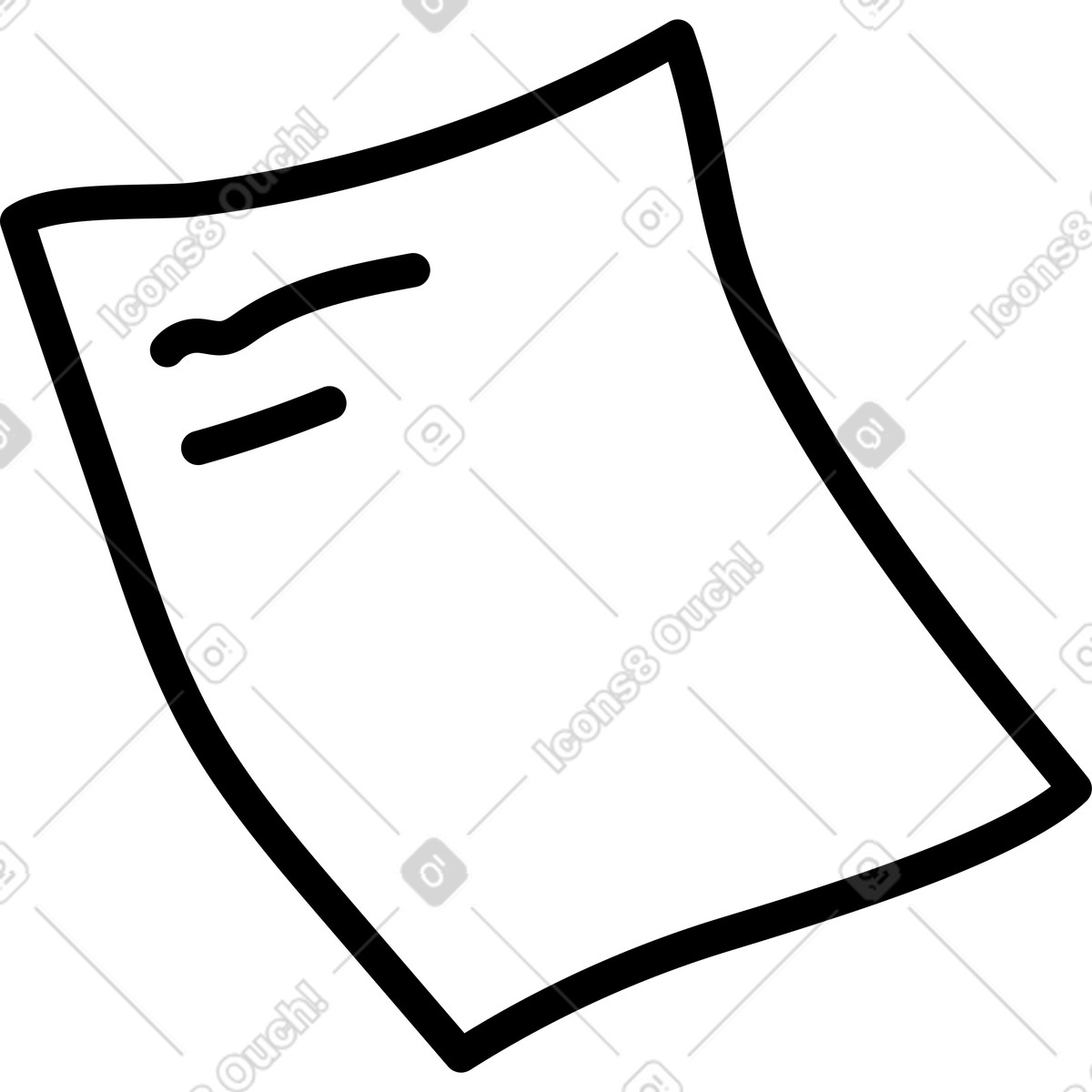 Иллюстрация Лист бумаги в стиле Notes — скачать в форматах PNG, SVG