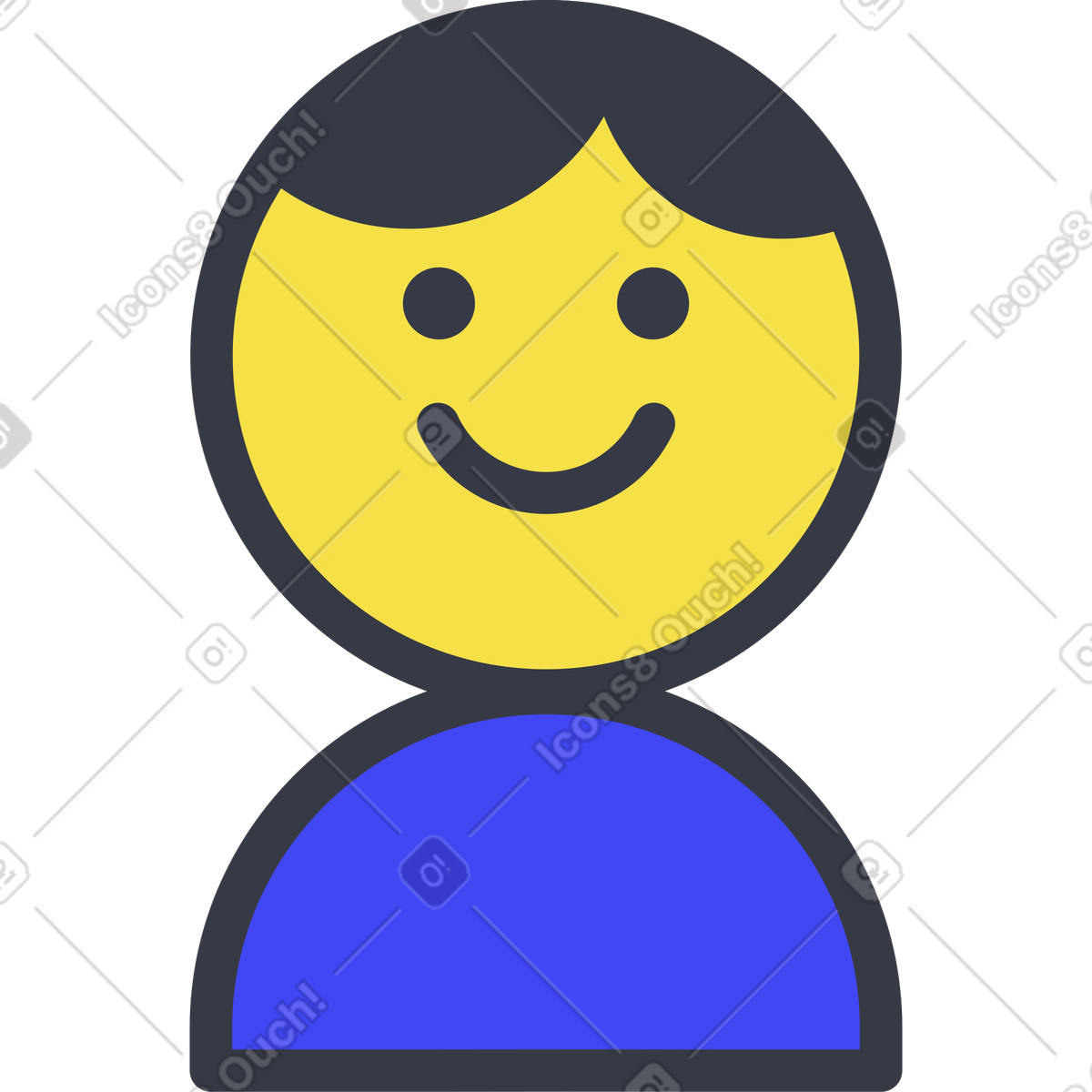 Ilustração de Garoto em no estilo Abstract para baixar em PNG, SVG