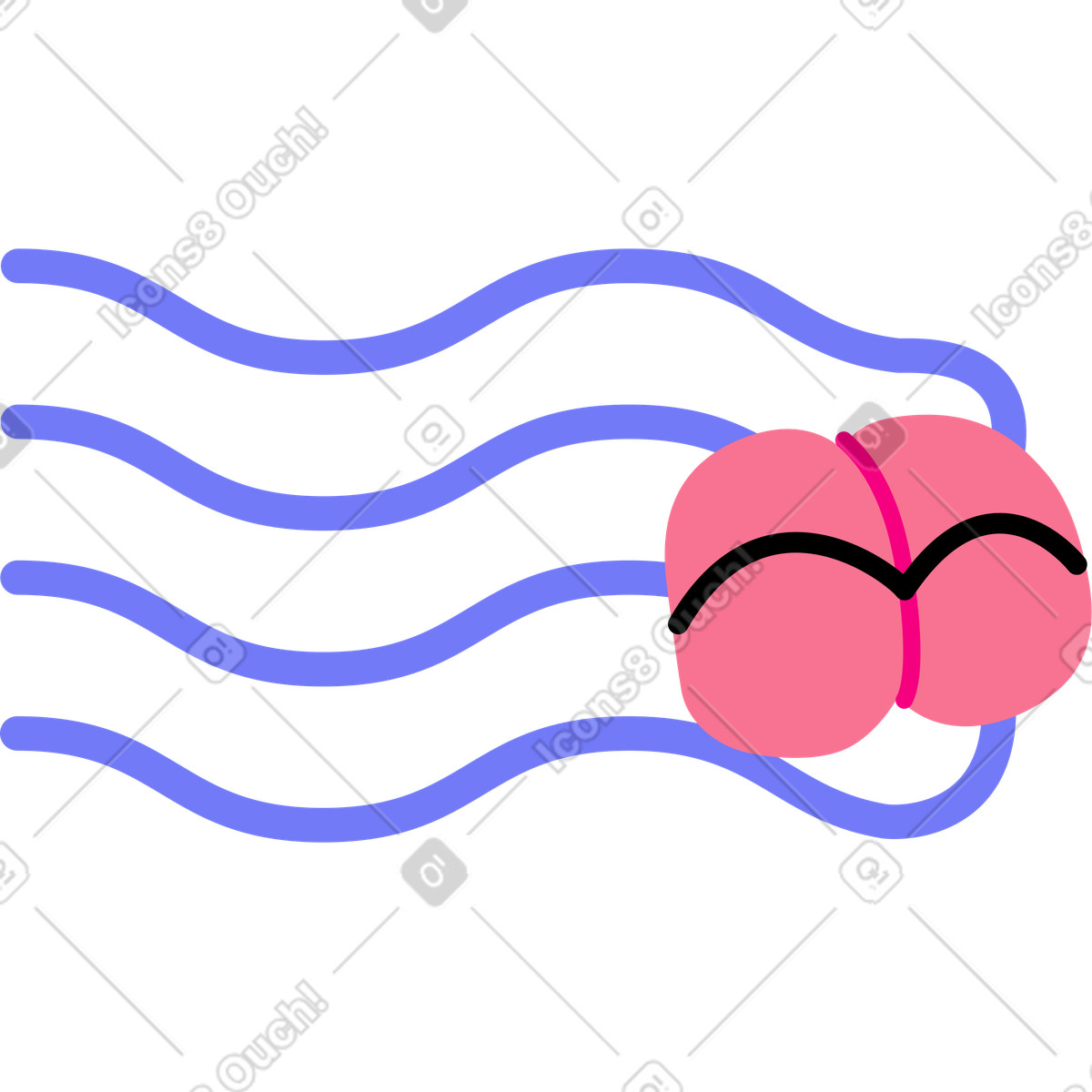 Testa felice illustrazione in stile Giggle scarica in PNG, SVG