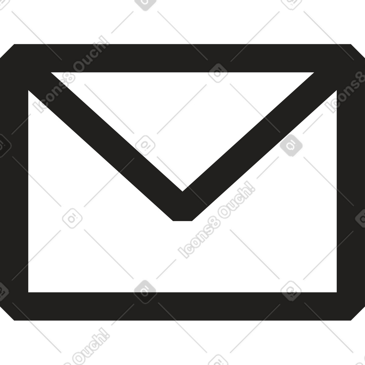 Dazzle スタイルの 非常に小さな封筒 のイラストをPNG、SVG形式でダウンロード