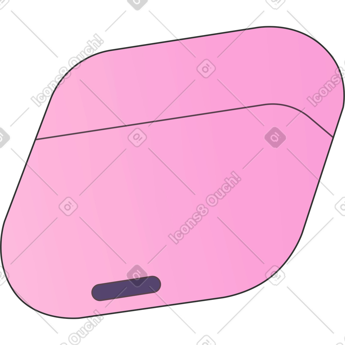 Headphone case illustration in Kit style download in PNG, SVG