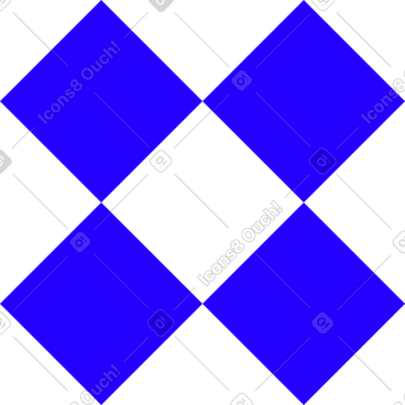 Quatre losanges bleus PNG, SVG