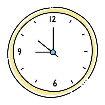 A round clock face with a white background, displaying the time as "1:30". The clock features elegant, elongated hour and minute hands, both decorated with ornate details. The hour hand points slightly past the "1" and the minute hand points directly at the "6". The clock is enclosed in a thin, gold-colored frame.