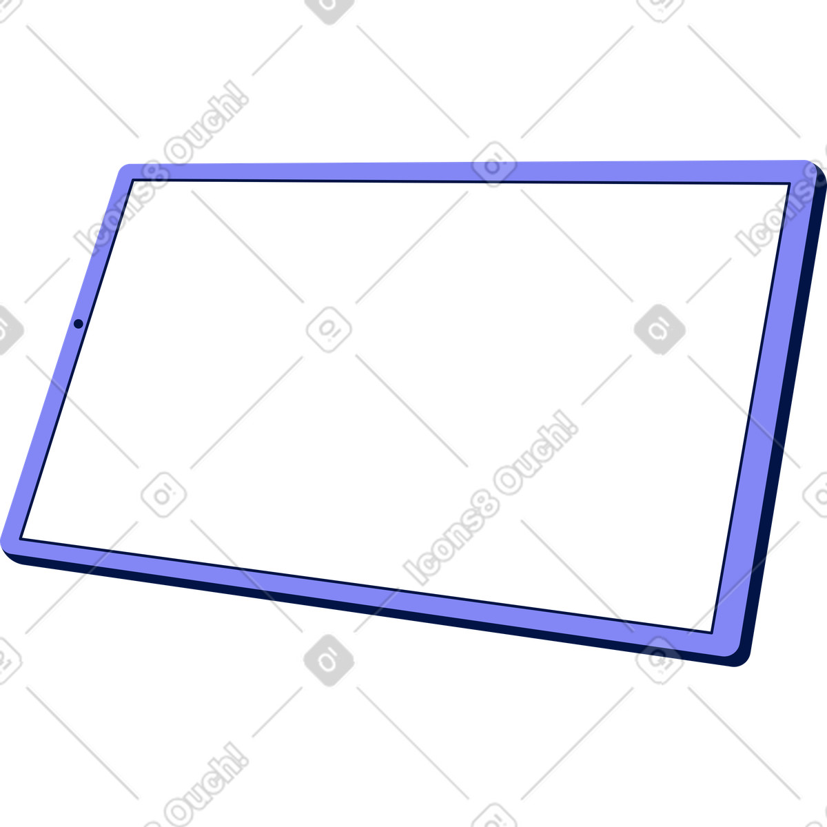 Big screen illustration featuring modern technology clipart in PNG SVG GIF