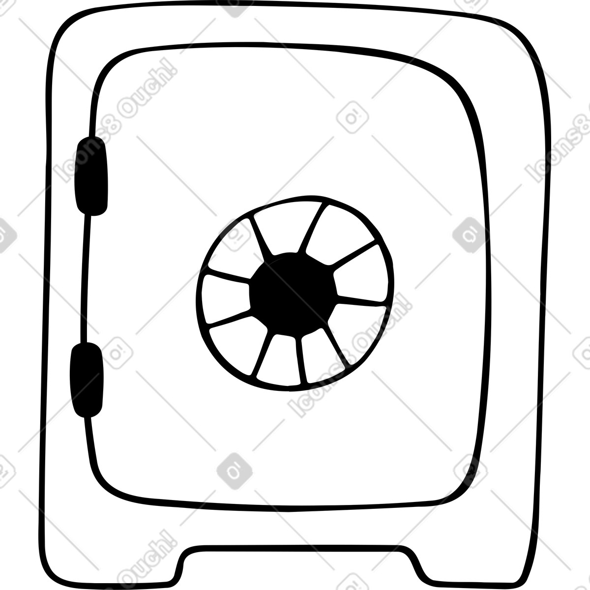 Ilustración Seguro en estilo Journal a descargar en PNG y SVG