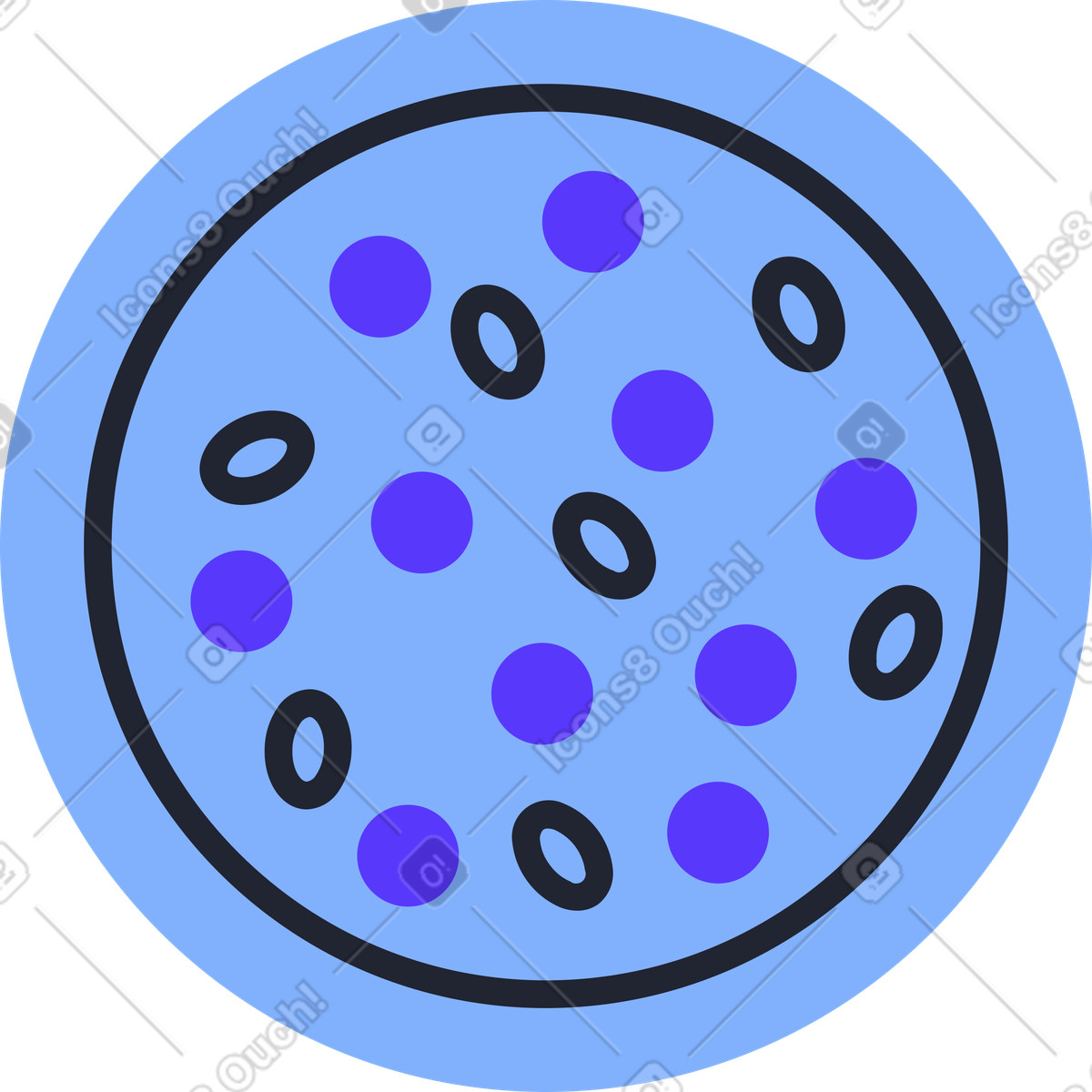 Illustration Pizza dans le style Pablita à télécharger aux formats PNG, SVG