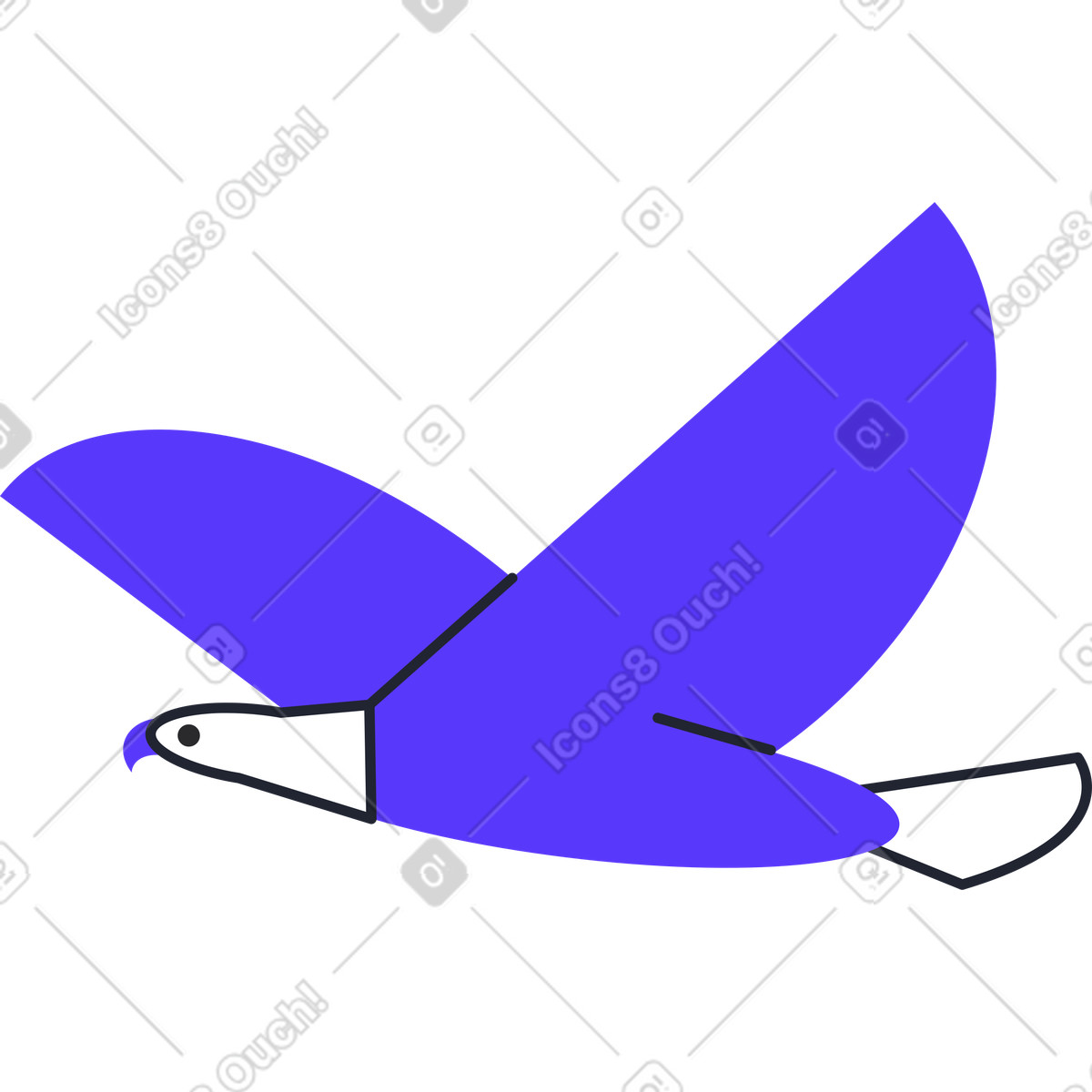 Aquila illustrazione in stile Pablita scarica in PNG, SVG