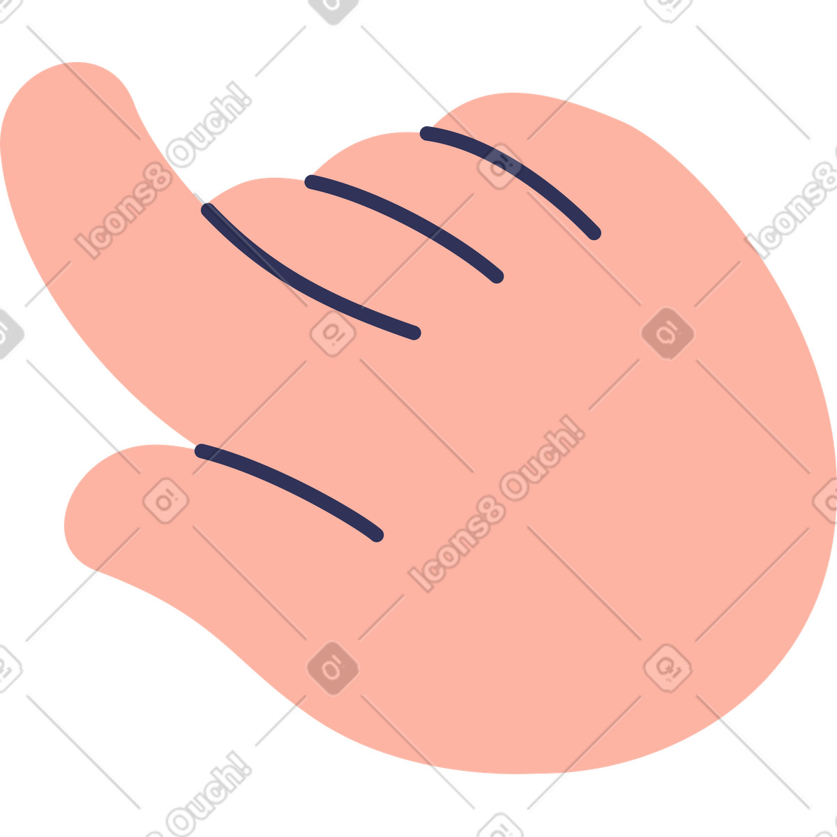 Beam スタイルの 人間の手 のイラストをPNG、SVG形式でダウンロード