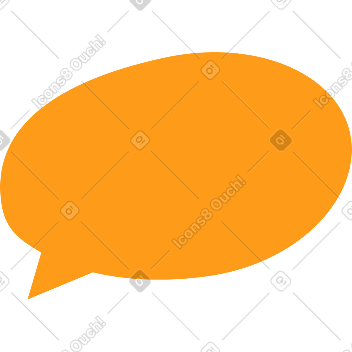 Sprechblase 2 gelb-Illustration im Kingdom-Stil als Download in PNG, SVG