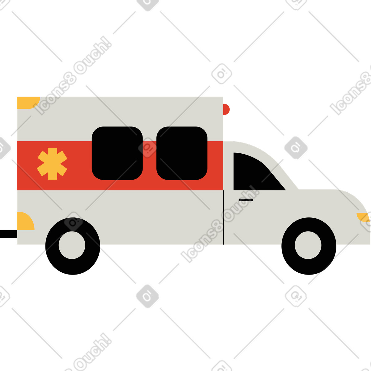 下载 Burgundy 风格的 救护车 插画，支持 PNG、SVG 格式