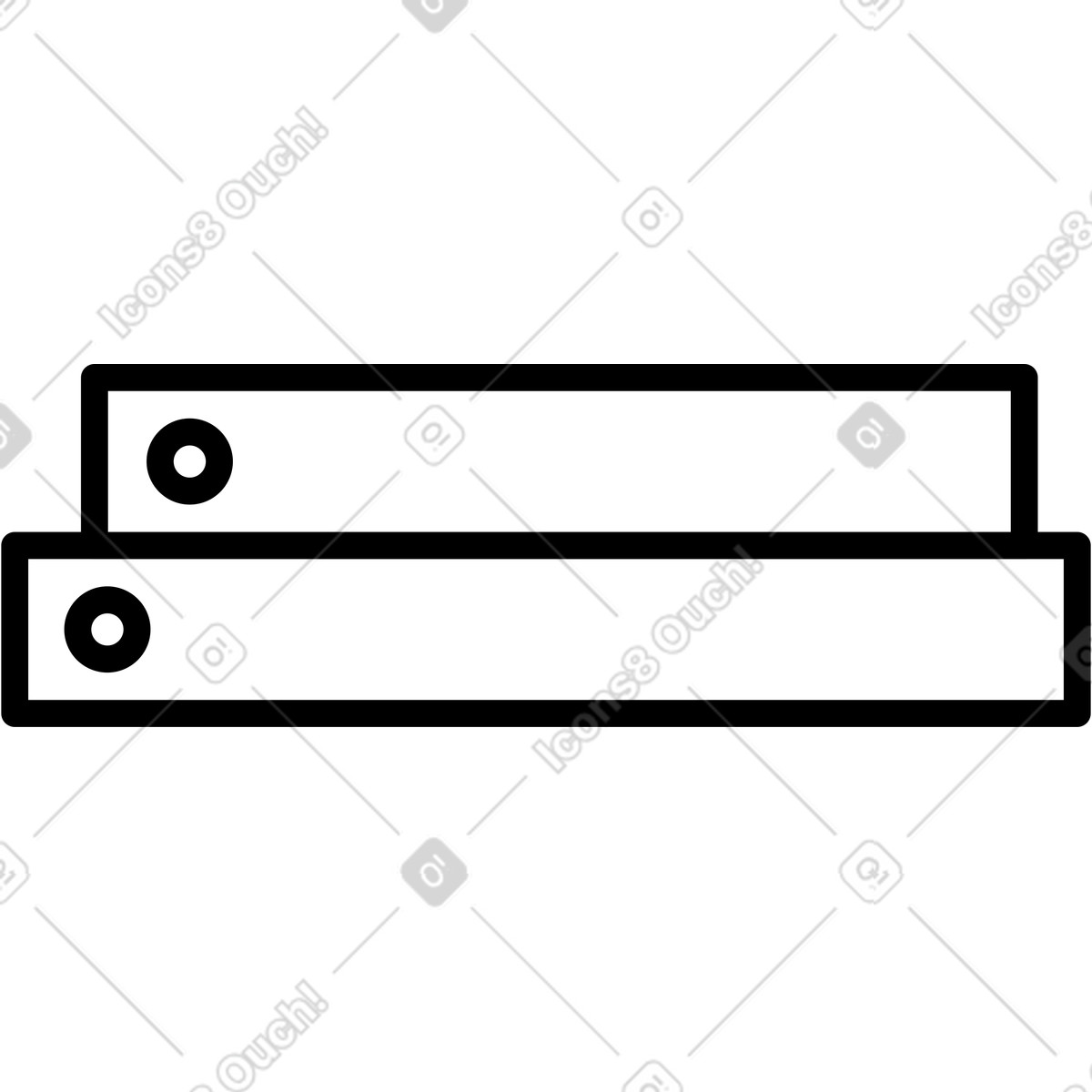 Books stack with circular spine labels for library organization systems-Illustration im Notion Line Art-Stil als Download in PNG, SVG