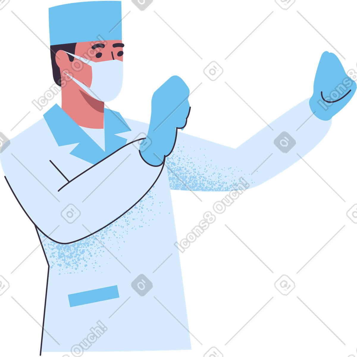 Medico illustrazione in stile Pale scarica in PNG, SVG