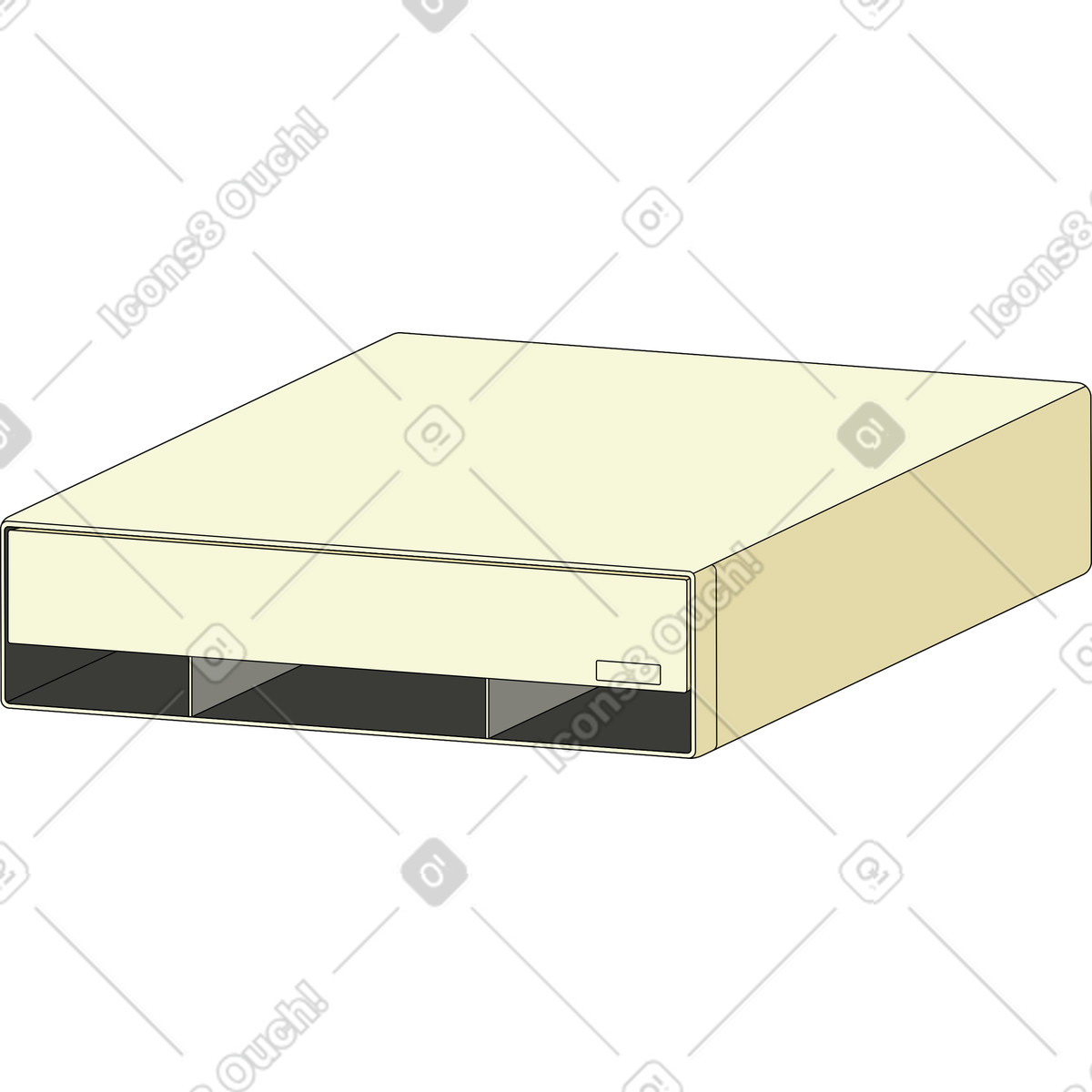 90s pc case illustration in Retro style download in PNG, SVG