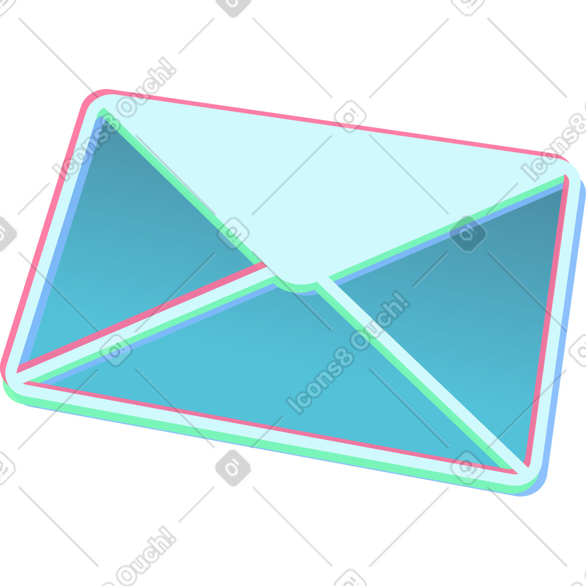 Иллюстрация Конверт в стиле Neon — скачать в форматах PNG, SVG