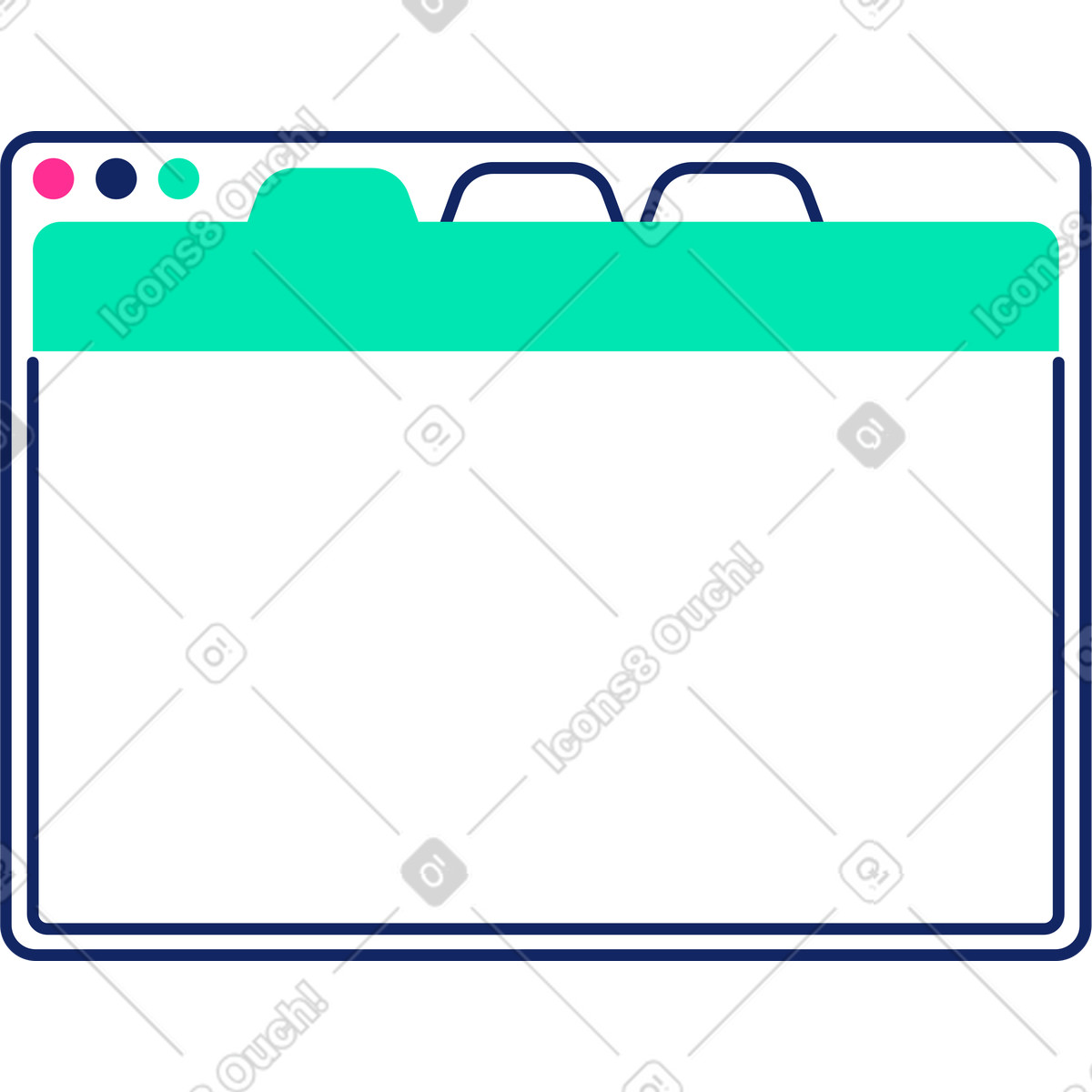Browser window illustration in Cyborg style download in PNG, SVG