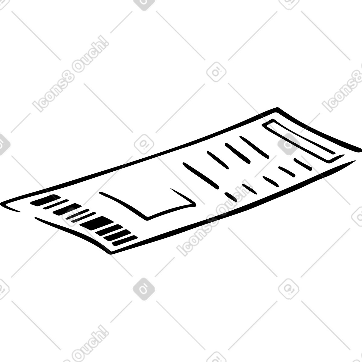 Receipt illustration clipart featuring long vector graphics in PNG and GIF