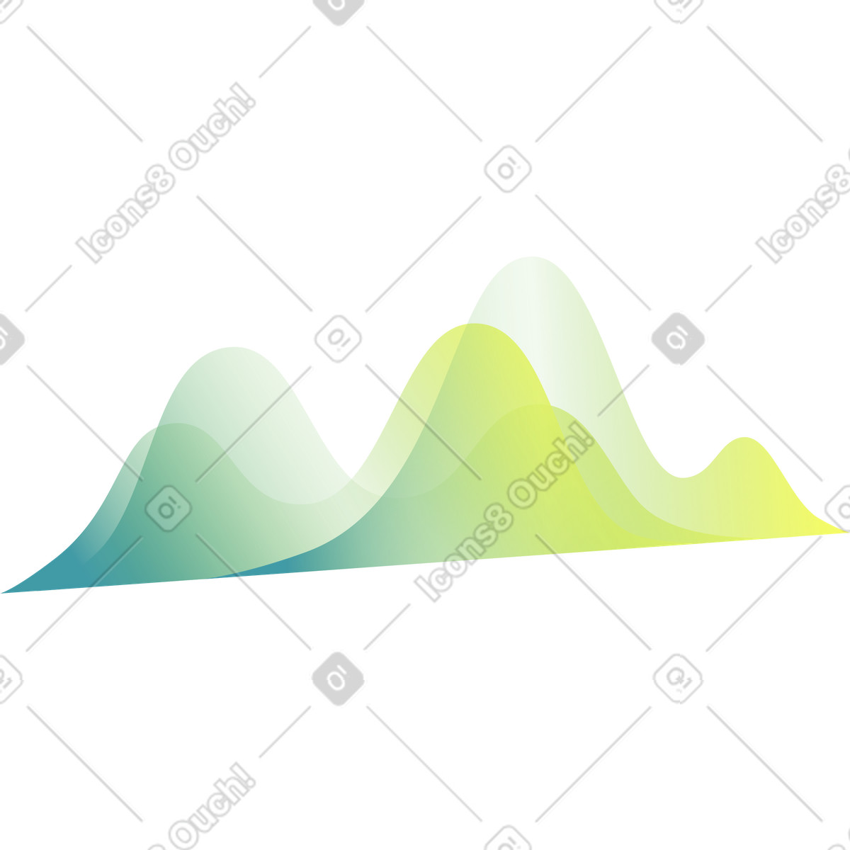 Green infographics illustration in Morphis style download in PNG, SVG
