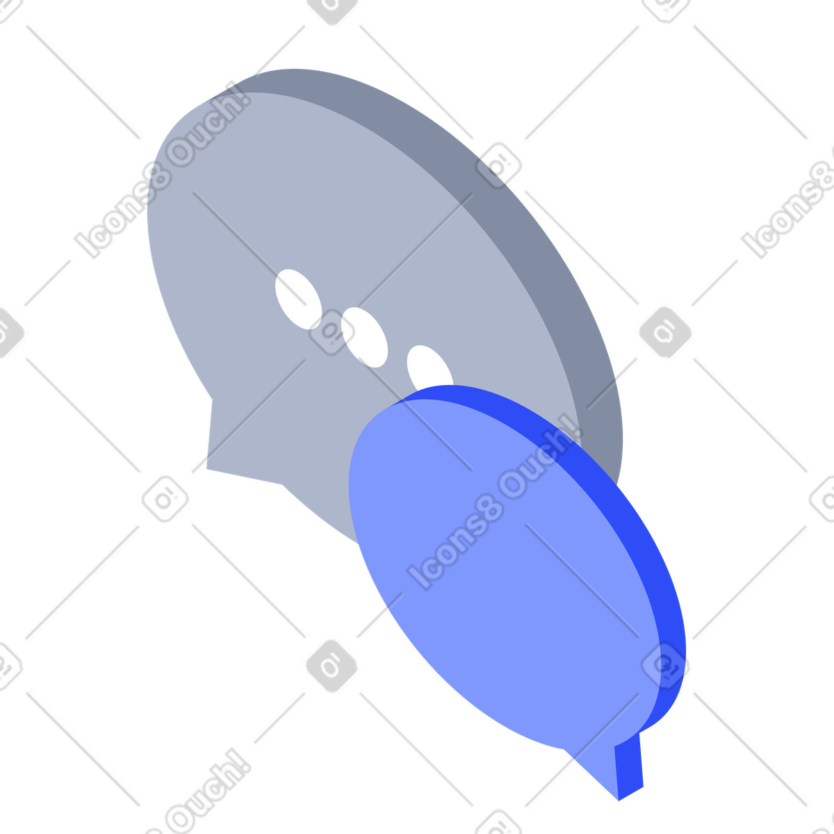 System スタイルの Chat bubbles symbolizing online messaging and digital communication conversation concept のイラストをPNG、SVG形式でダウンロード