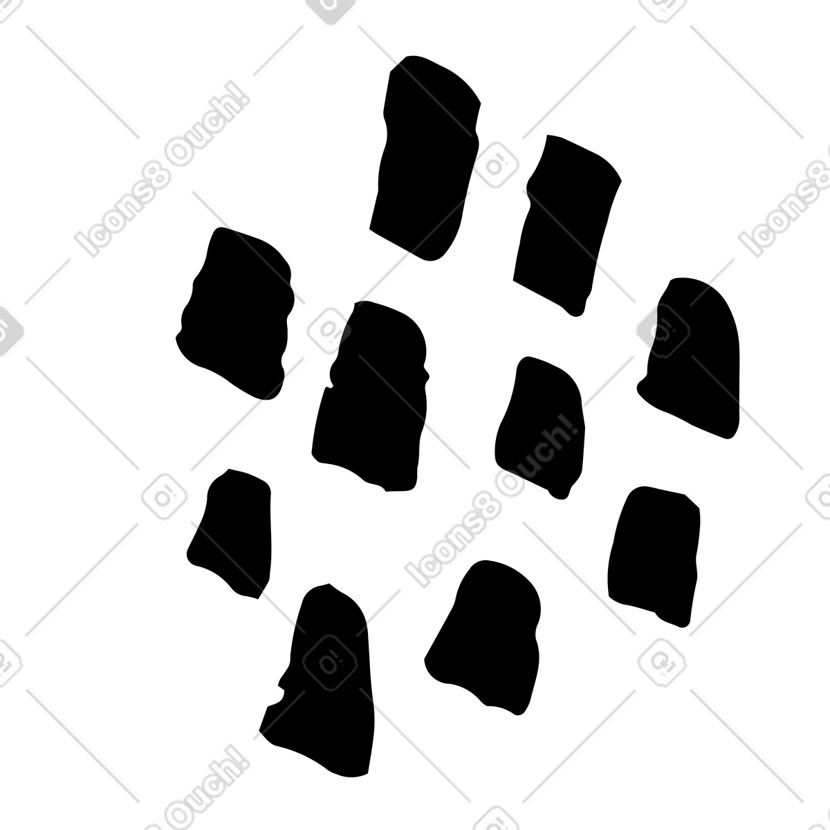 Shapes illustration in Scandi style download in PNG, SVG