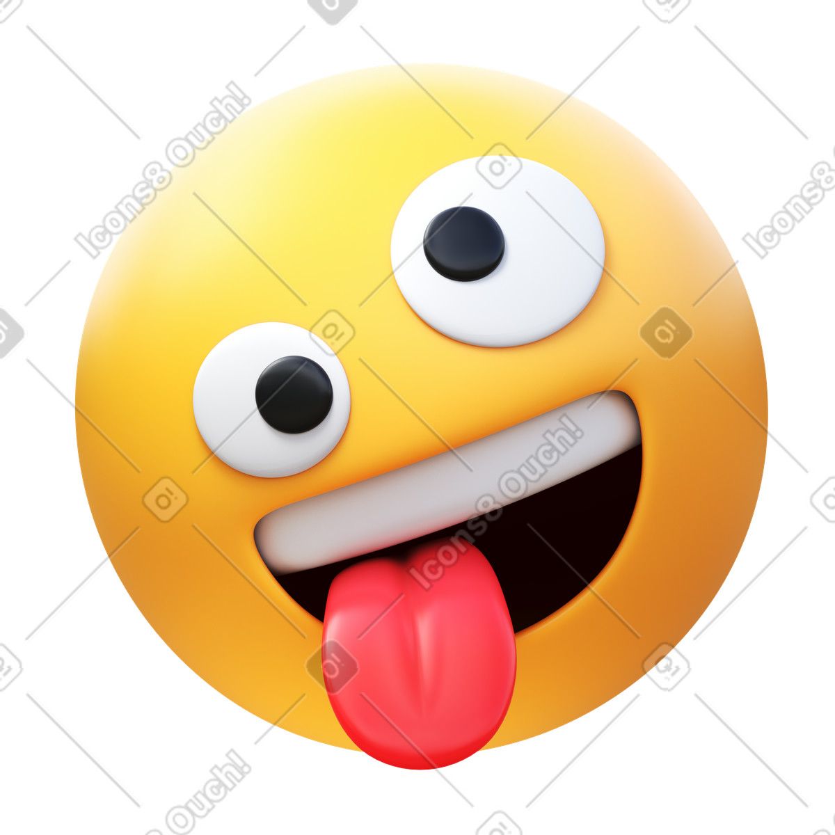 Ilustração de Cara doido em no estilo 3D Fluency para baixar em PNG, SVG