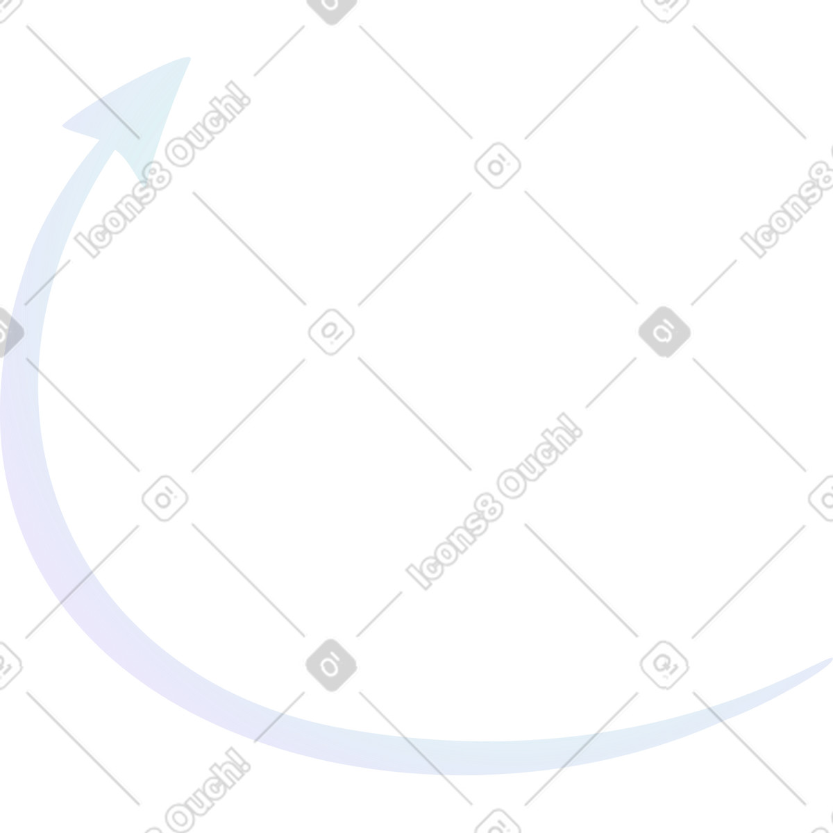 Luminous semicircular arrow illustration in Hi-tech style download in PNG, SVG