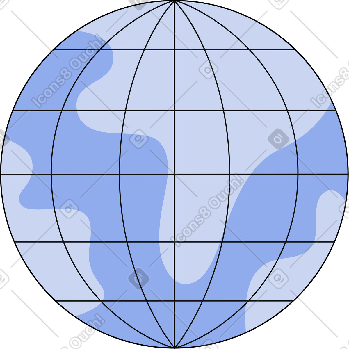 Planet-Illustration im Bloom-Stil als Download in PNG, SVG