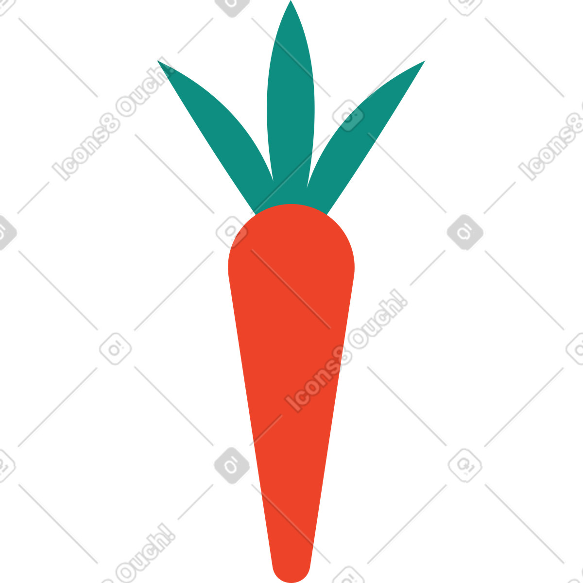 Ilustración Zanahoria en estilo Polar a descargar en PNG y SVG