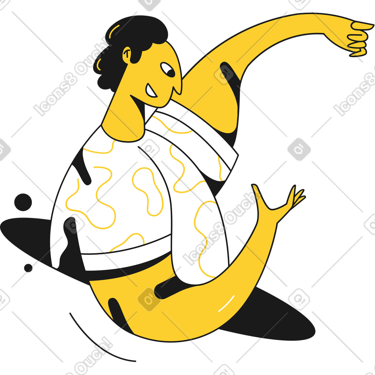 Taxi スタイルの 何かを持っている男 のイラストをPNG、SVG形式でダウンロード