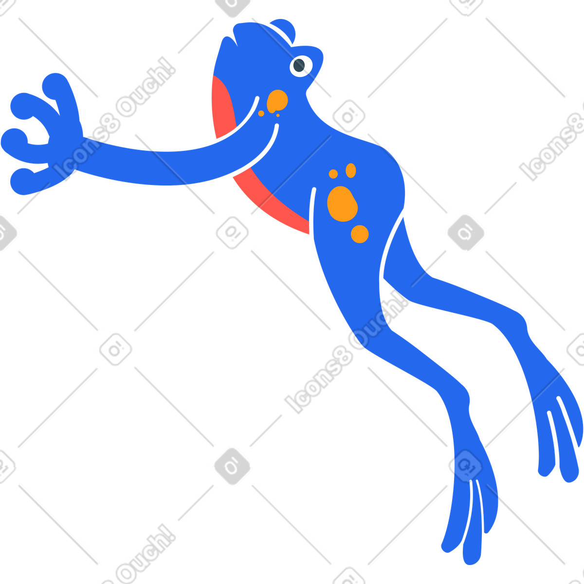 Frosch-Illustration im Kingdom-Stil als Download in PNG, SVG