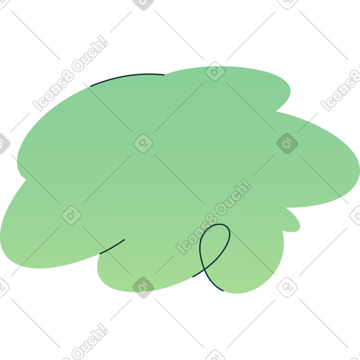 Ilustración Parte delantera de la rama abeto en estilo Florid a descargar en PNG y SVG