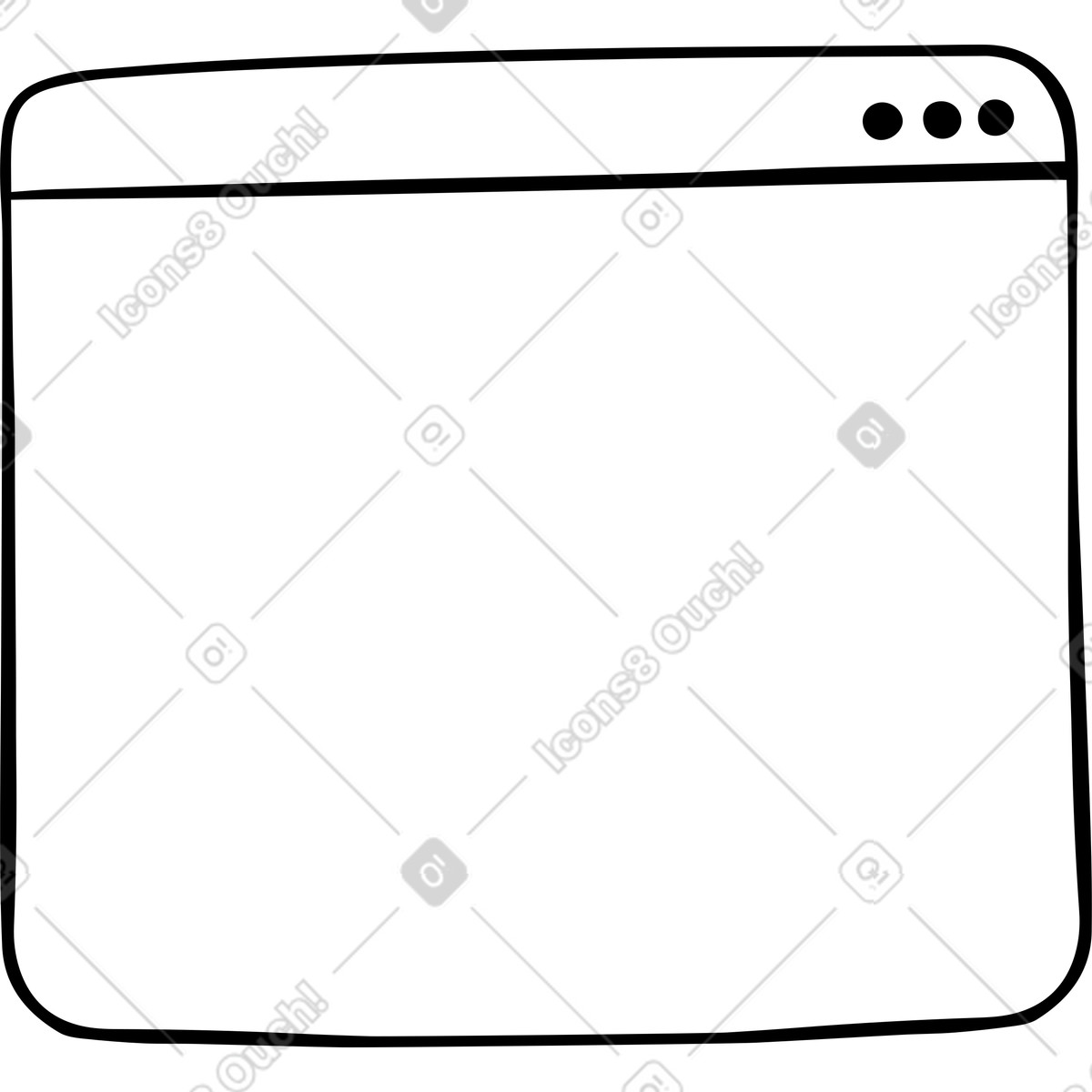 Browser window illustration clipart image available in PNG, SVG, and GIF
