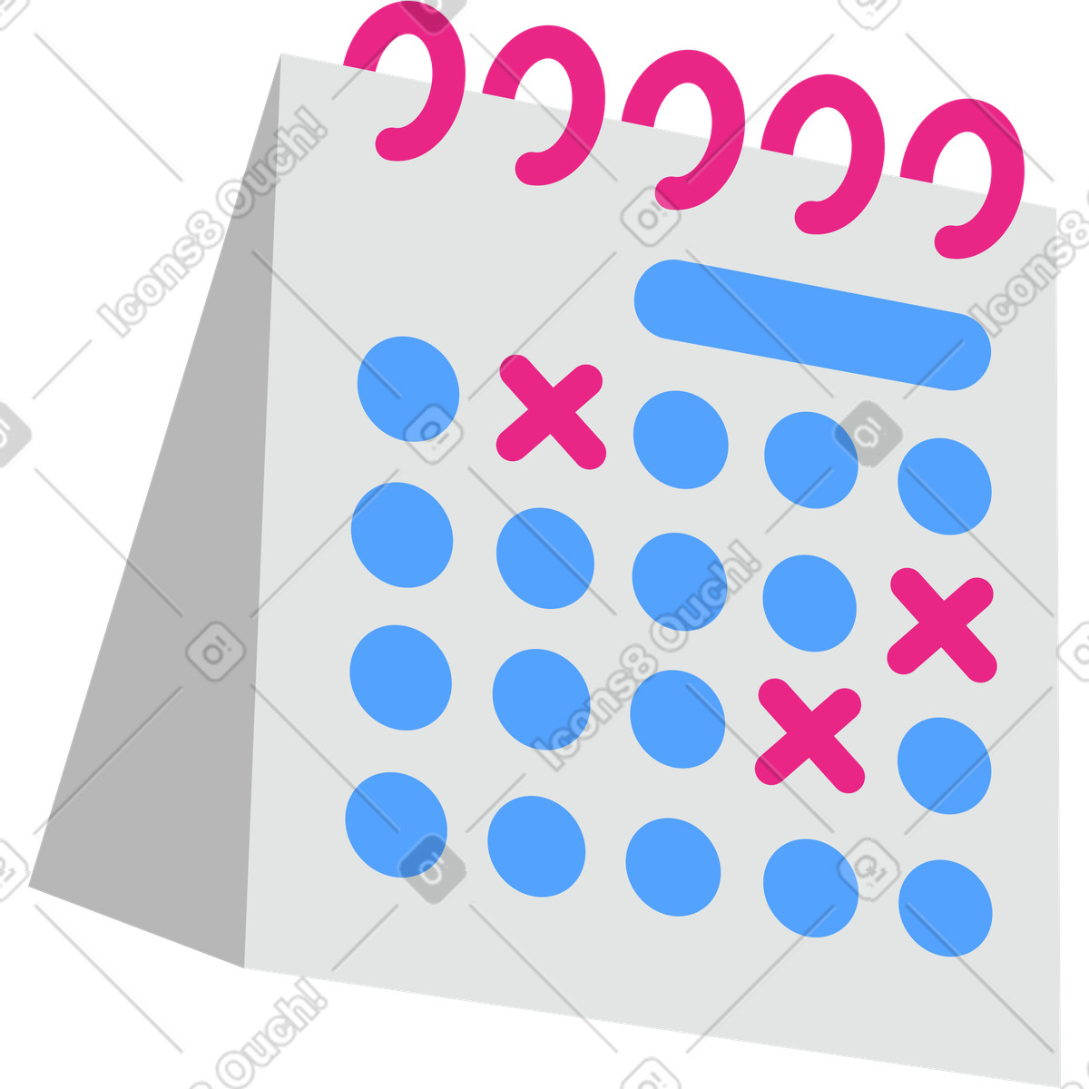 Calendario illustrazione in stile Active scarica in PNG, SVG