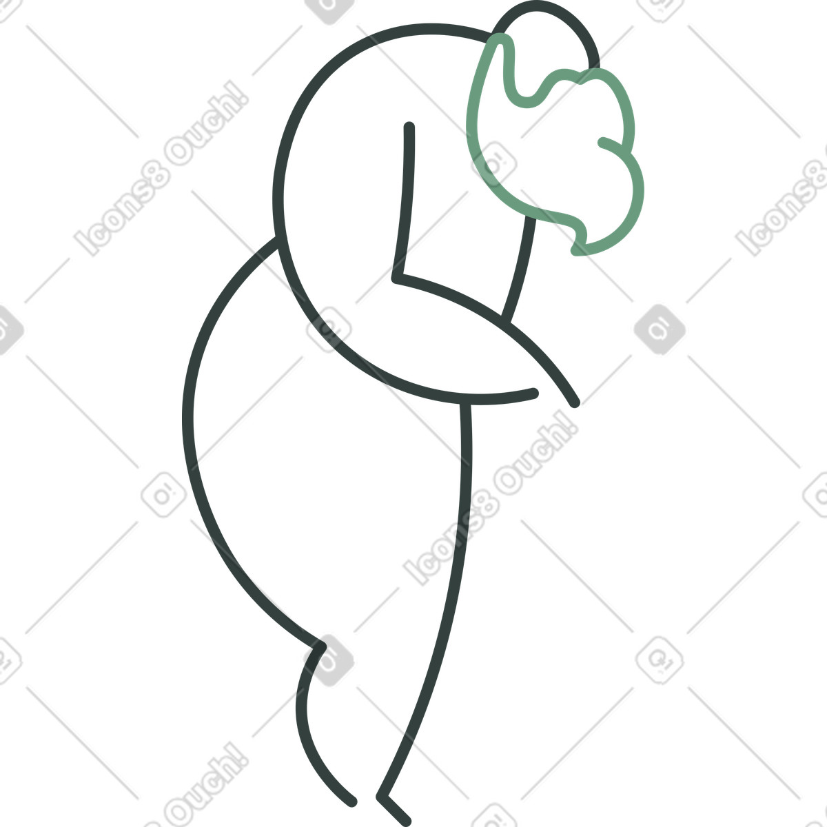 Ilustração de Avô em pé no estilo Macaroni para baixar PNG, SVG