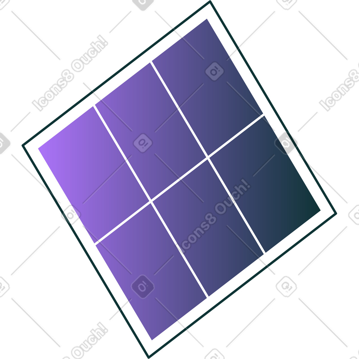 Solar panel illustration in Florid style download in PNG, SVG