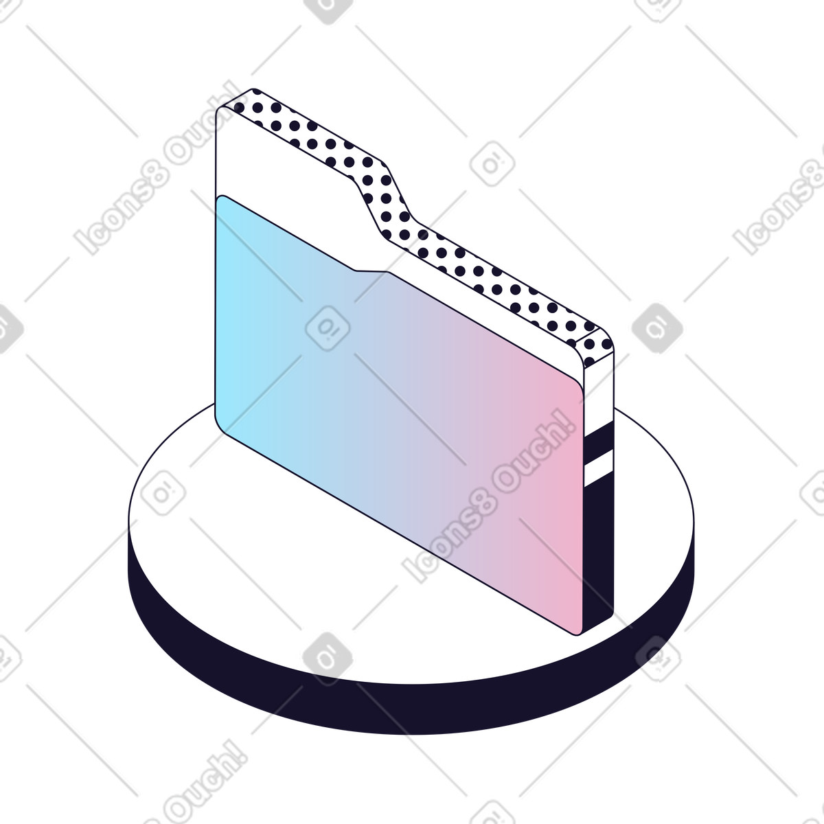File Folder, Data Storage, Content Organization illustration in Node style download in PNG, SVG