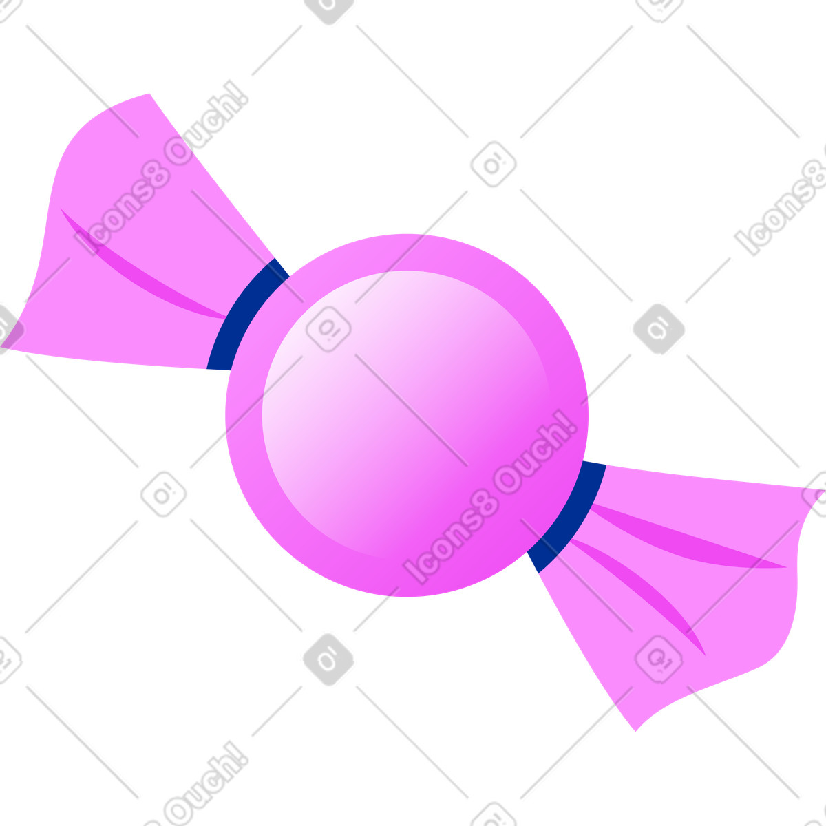 Caramella illustrazione in stile Glossy scarica in PNG, SVG