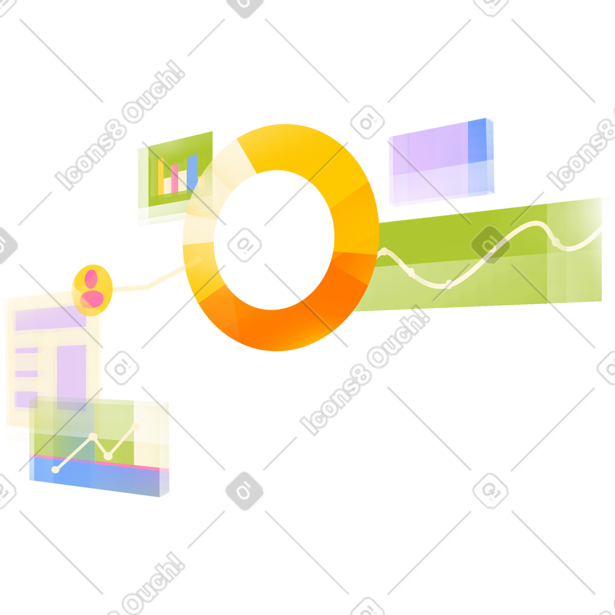Analytics background-Illustration im Dynamic-Stil als Download in PNG, SVG