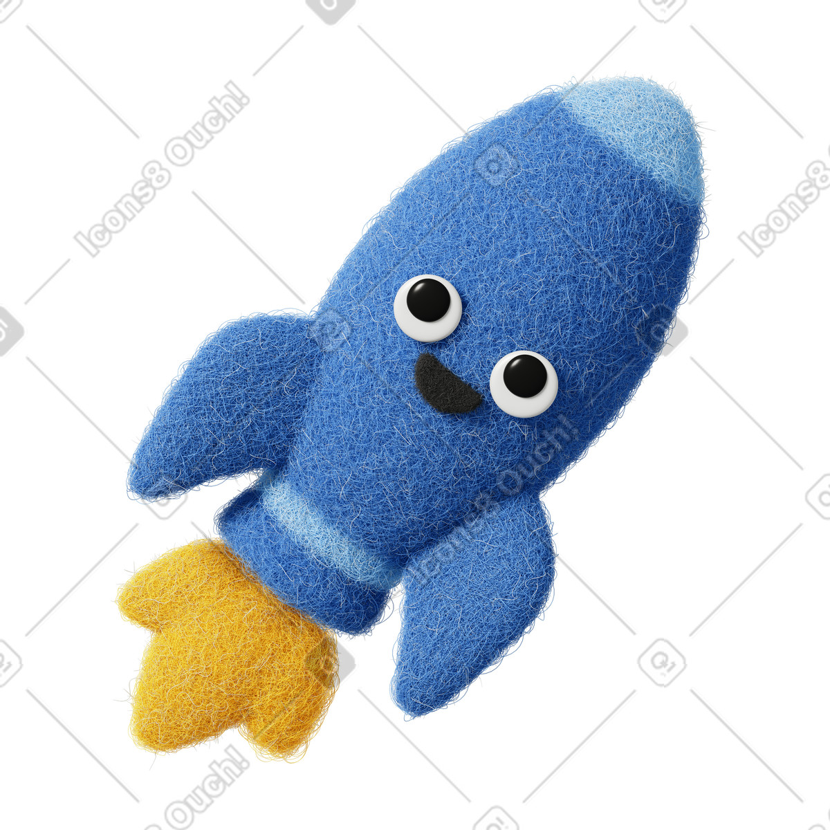 Ilustração de Cute rocket em no estilo Fuzzy para baixar em PNG, SVG