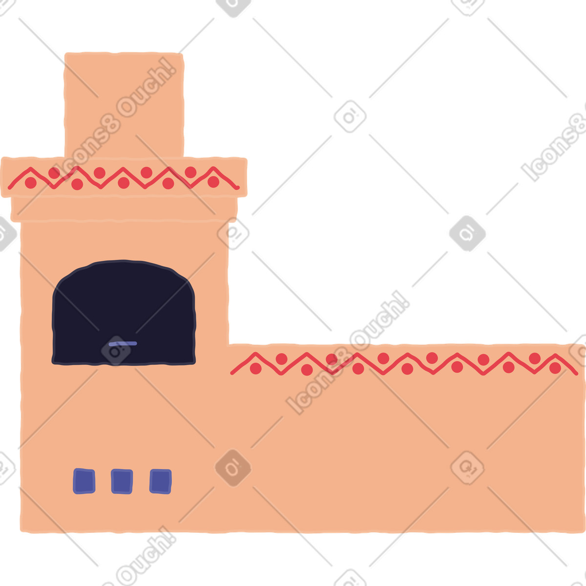 下载 Stripy 风格的 火炉 插画，支持 PNG、SVG 格式