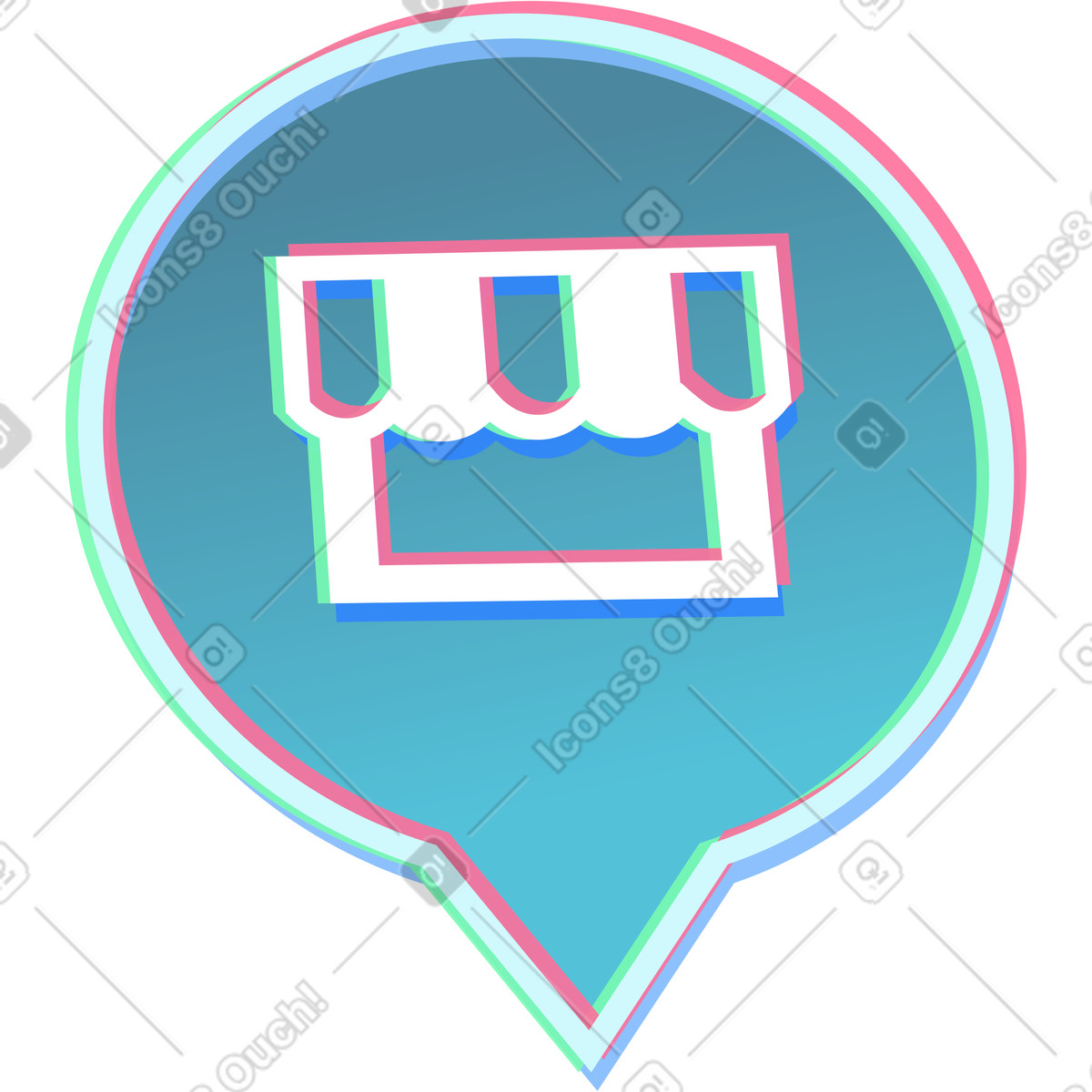 Bubble illustration in Neon style download in PNG, SVG