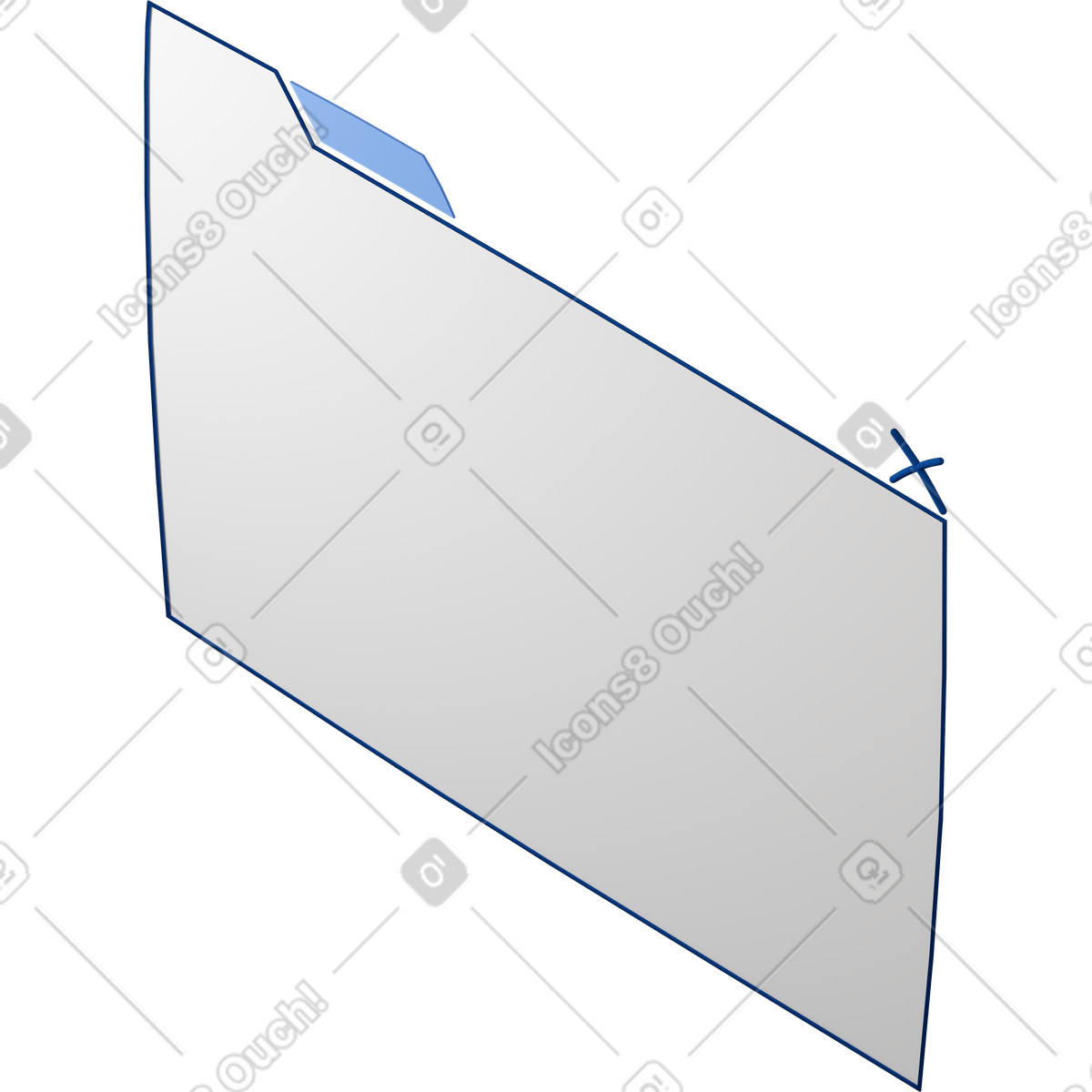 Illustration of empty list state interface clipart conveying no content