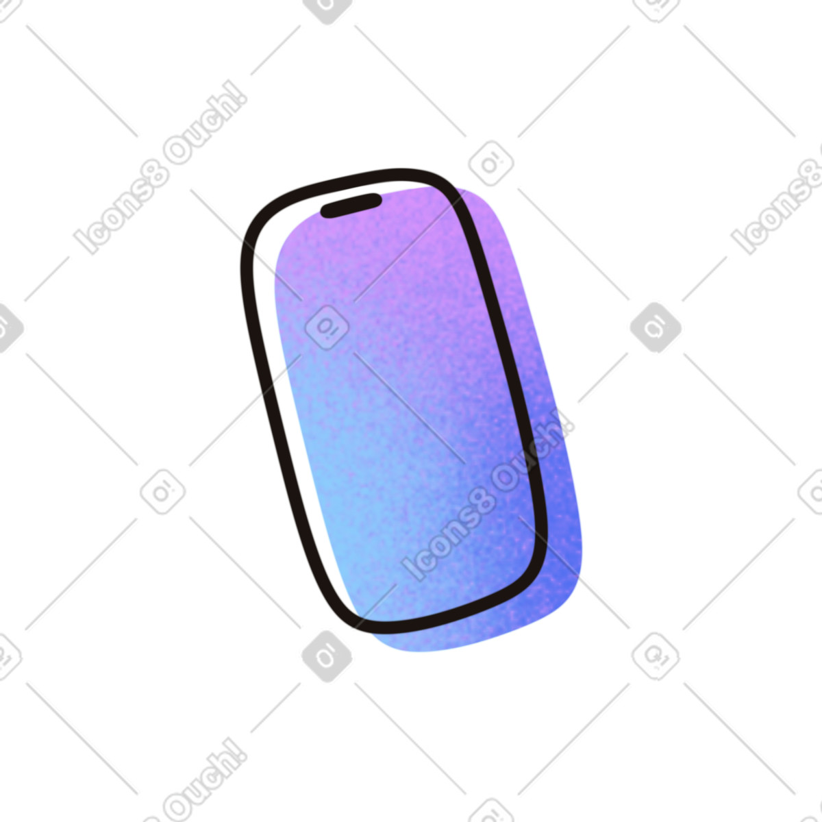 Smartphone icon illustrazione in stile Flow scarica in PNG, SVG